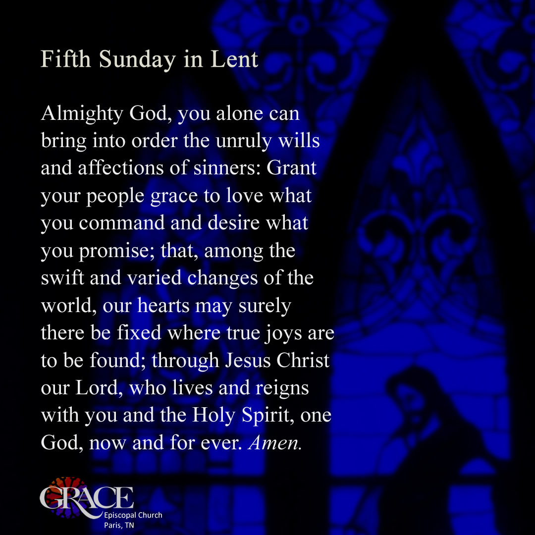 Grace Online: Mar 21 – Fifth Sunday In Lent - Grace Episcopal Church